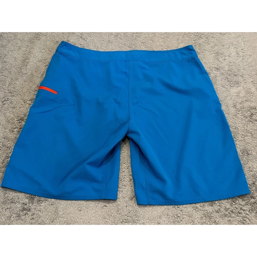 The North Face Board Shorts Mens 38 Blue Red Trim Swim Trunks Surf Beach